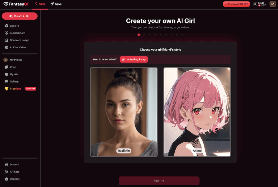 FantasyGF Create AI Girlfriend